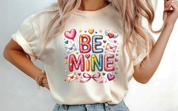 Be Mine Valentine Sublimation Design PNG