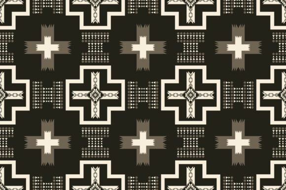 Black Gold Native American Pattern