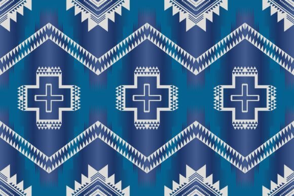 Blue Southwest Zigzag Pattern