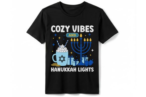 Cozy Vibes Hanukkah Lights T-shirt