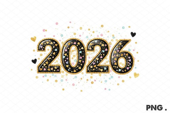 Elegant New Year 2026 Celebration PNG