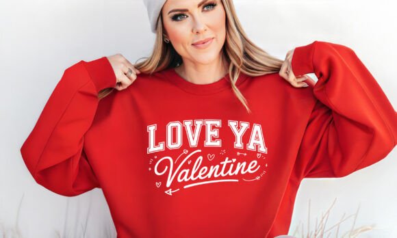 Love Ya Valentine Sublimation Design PNG
