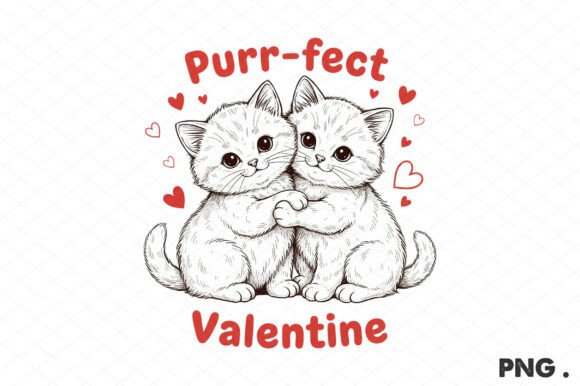 Purr-fect Valentine PNG