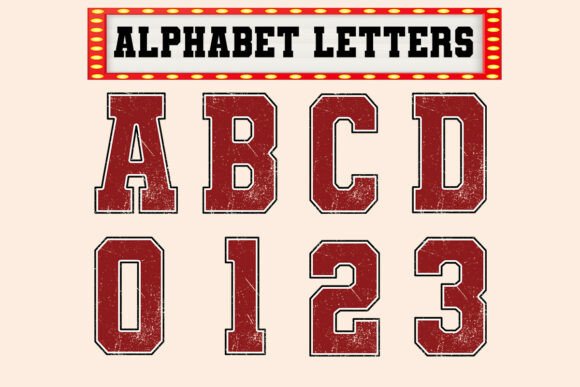 Retro Valentine Red Alphabet Letters Png