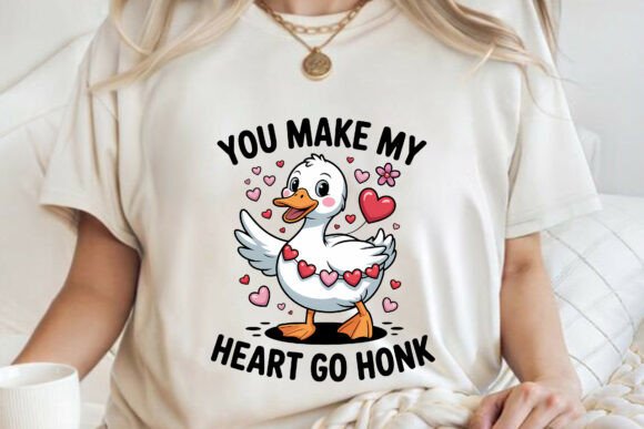 Valentine Goose Funny Love Quote PNG