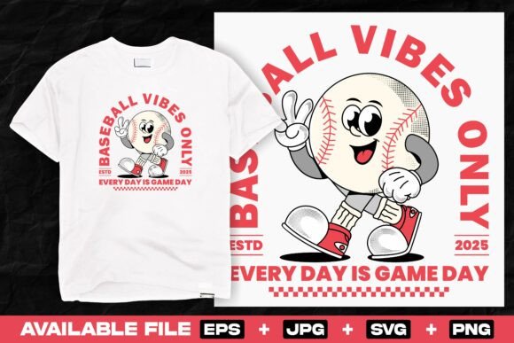 Vintage Baseball Mascot Illustration