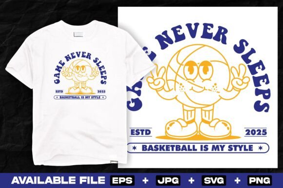 Vintage Basketball Mascot Character